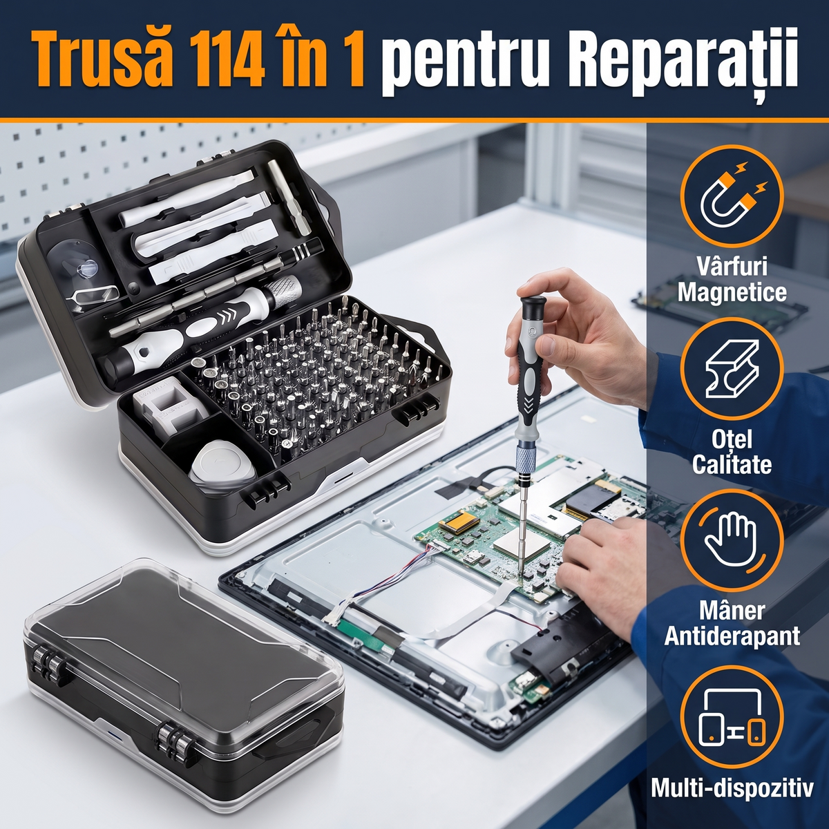 Trusă Multifuncțională cu 114-piese-în-1