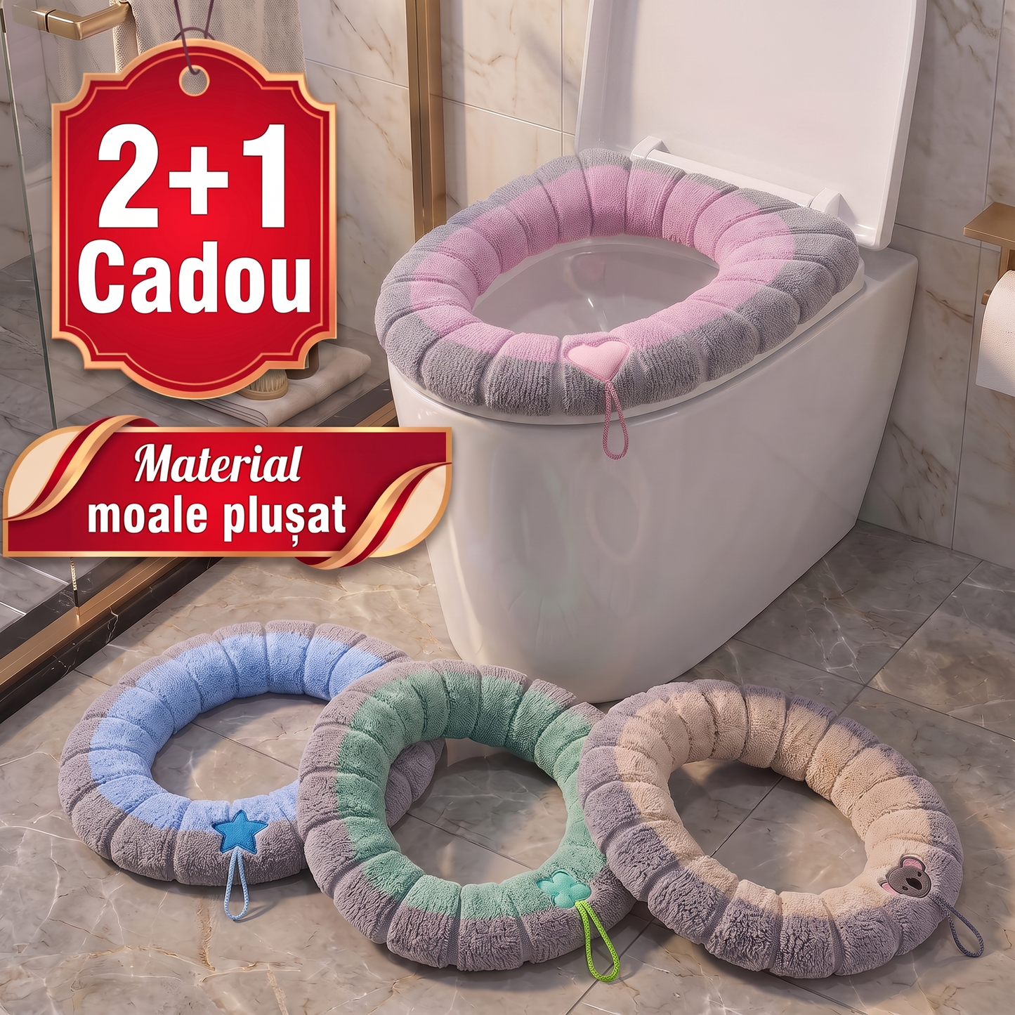Husă Moale pentru Colac WC – 2+1 CADOU